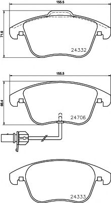 set placute frana,frana disc VW A4/A5 07-