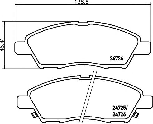 set placute frana,frana disc NISSAN VERSA 1,0-1,6 11-