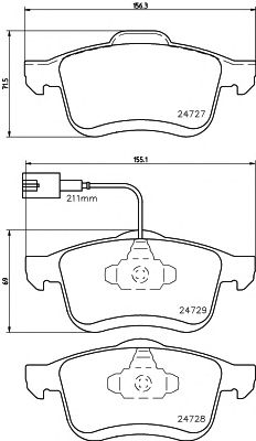 set placute frana,frana disc