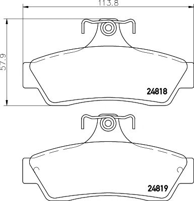 set placute frana,frana disc