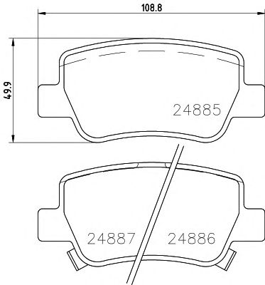 set placute frana,frana disc TOYOTA AVENSIS 09-