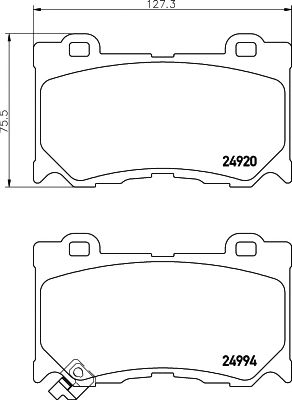 set placute frana,frana disc NISSAN 370Z/INFINITI FX/G37/Q70 09-