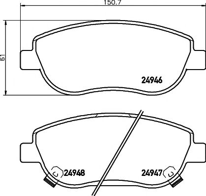 set placute frana,frana disc