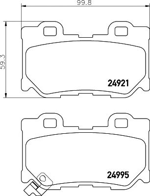 set placute frana,frana disc NISSAN 370Z/INFINITI FX/G37/Q70 09-