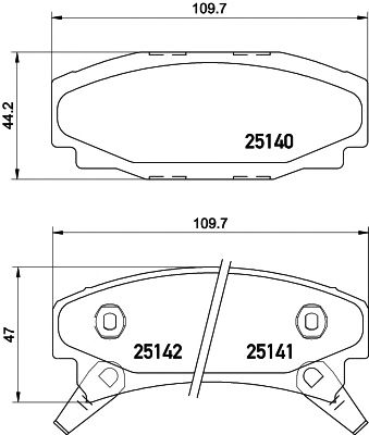 set placute frana,frana disc