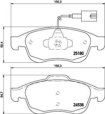 set placute frana,frana disc ALFA GIULIETTA 10- 1,4-1,6