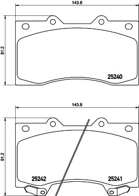 set placute frana,frana disc