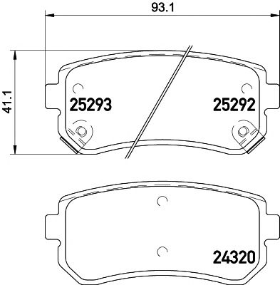 set placute frana,frana disc KIA CEE'D/I30