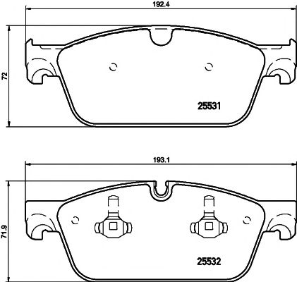 set placute frana,frana disc MERCEDES-BENZ W166/X166 GL/ML 11-