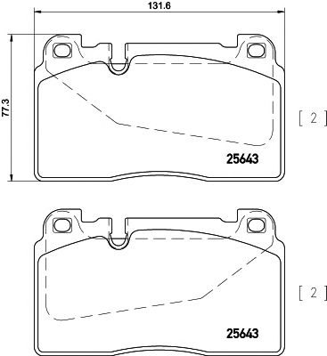 set placute frana,frana disc AUDI A6/A7/Q5 2,0-3,0 TDI 12- 131,6 X 77,3 X 16,7