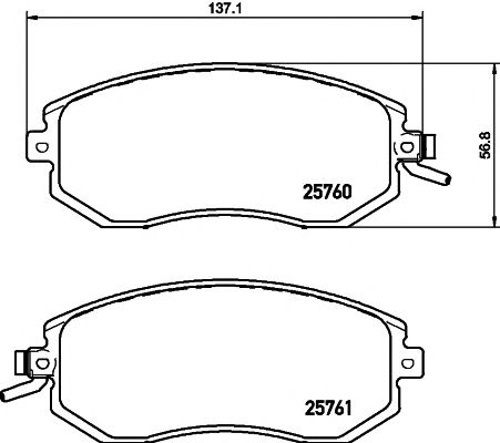 set placute frana,frana disc SUBARU LEGACY/FORESTER 03-