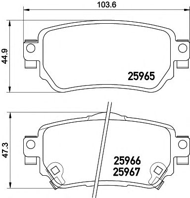 set placute frana,frana disc