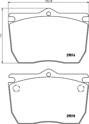 set placute frana,frana disc