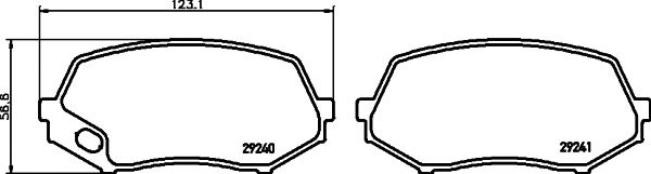 set placute frana,frana disc MITSUBISHI CANTER 3,0D 05-10