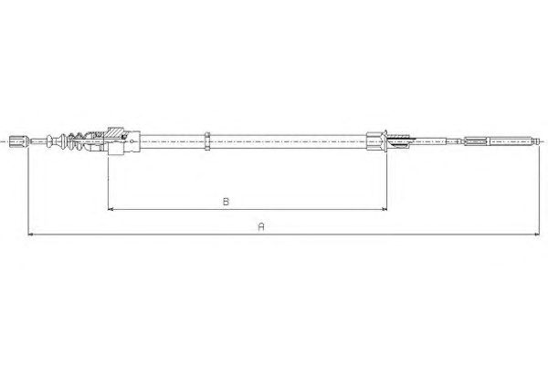 Cablu, frana de parcare VW LUPO 98-05