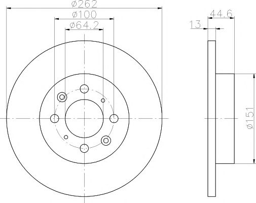 Set frana, frana disc