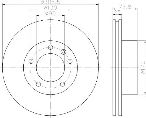 Set frana, frana disc