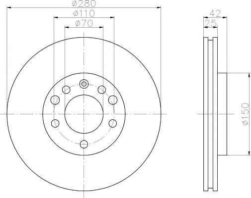 Set frana, frana disc