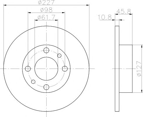 Set frana, frana disc