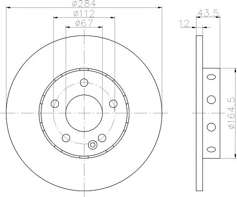 Set frana, frana disc