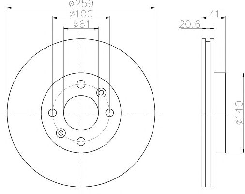 Set frana, frana disc