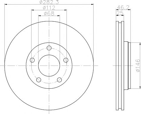 Set frana, frana disc