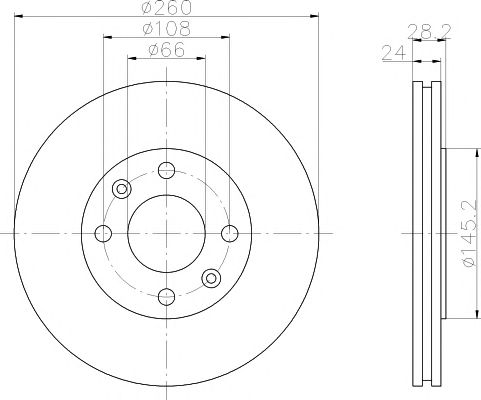 Set frana, frana disc