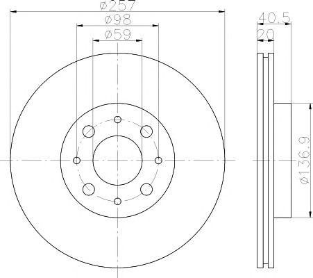 Set frana, frana disc