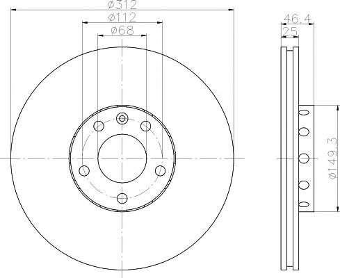 Set frana, frana disc