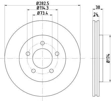 Set frana, frana disc