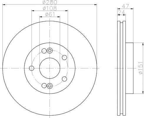 Set frana, frana disc