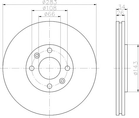 Set frana, frana disc