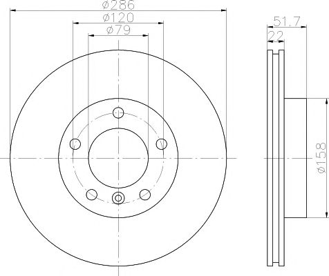 Set frana, frana disc