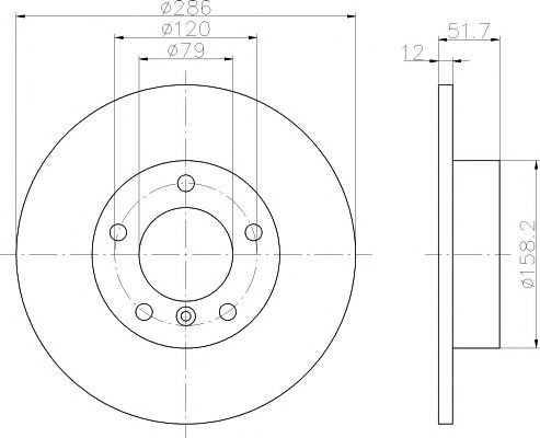 Set frana, frana disc