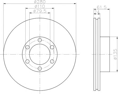 Set frana, frana disc