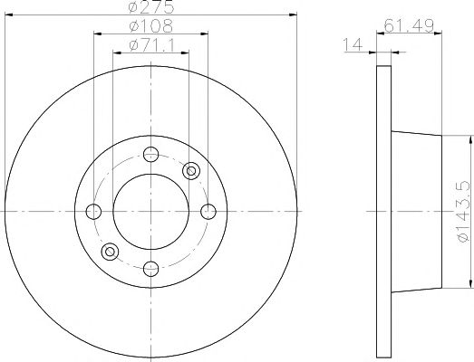 Set frana, frana disc