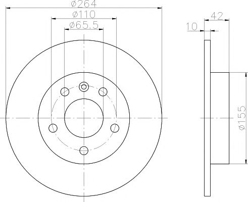 Set frana, frana disc