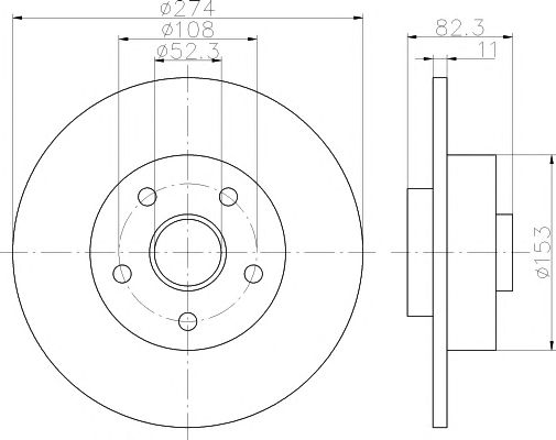 Set frana, frana disc