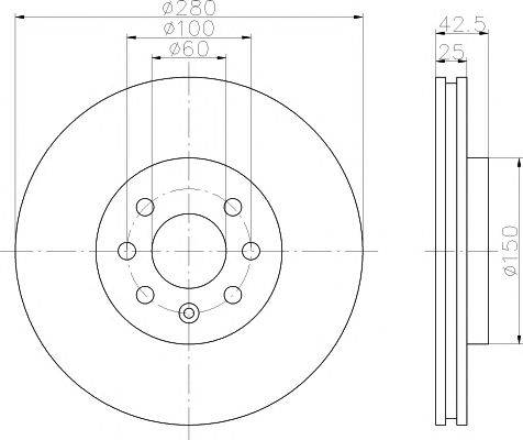 Set frana, frana disc