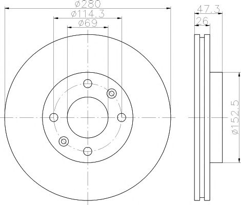 Set frana, frana disc