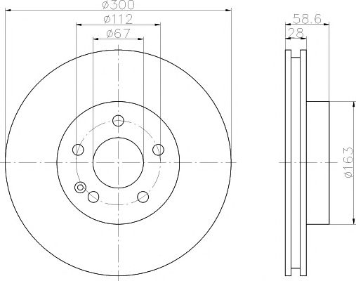 Set frana, frana disc