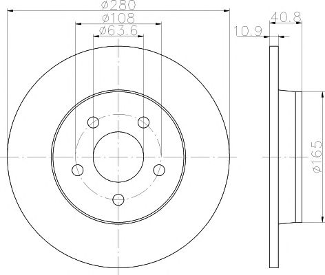 Set frana, frana disc