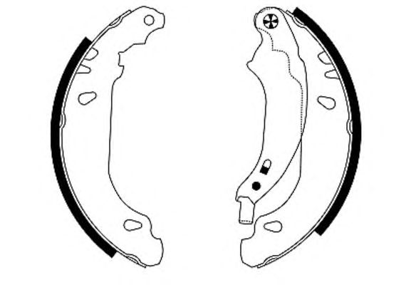 Set saboti frana PEUGEOT 206 98- fara ABS