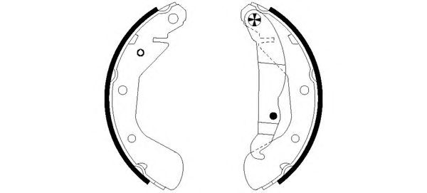 Set saboti frana OPEL CORSA C 00- fara ABS 200X29