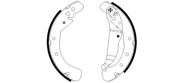 Set saboti frana OPEL ASTRA/COMBO 98-14 230 X 42