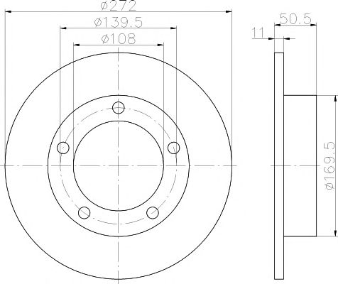 Disc frana LADA NIVA 80- 1,6/1,7B/1,9D