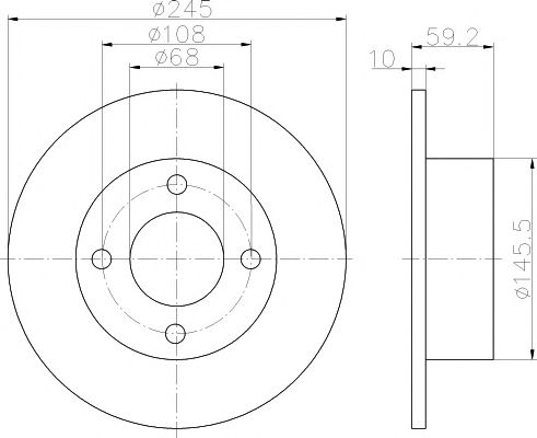 Disc frana VW A80/100