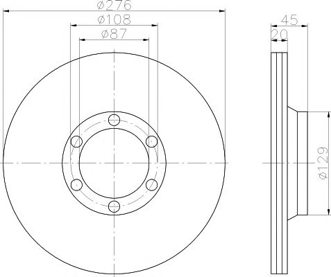 Disc frana MITSUBISHI PAJERO 2,5-3,0 82-91