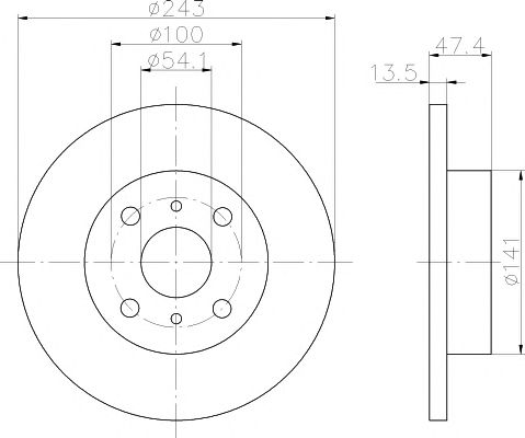 Disc frana TOYOTA COROLLA 87-92