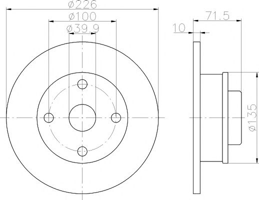 Disc frana VW GOLF/PASSAT 88-